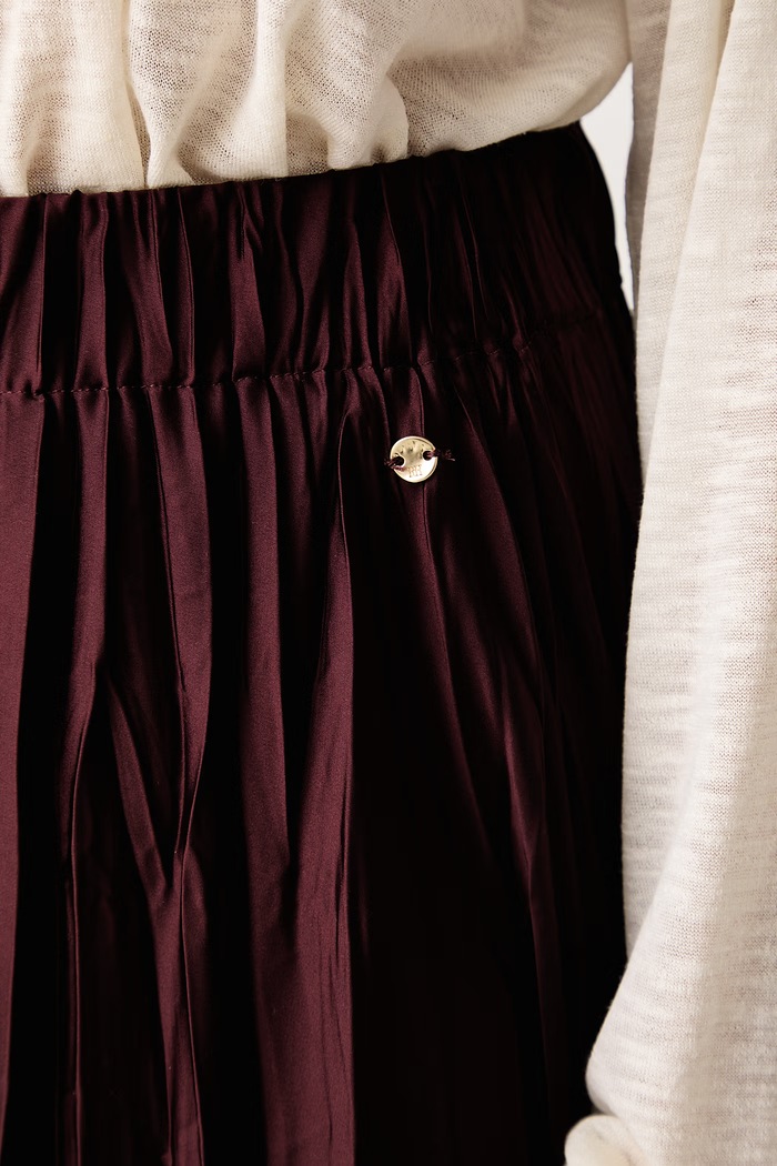 Spódnica plisowana Pedro del Hierro 7594308 bordowy