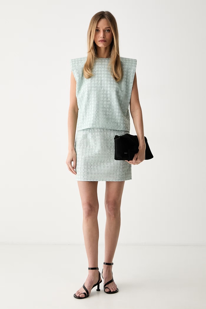 Rotate spódnica 1162911326 zielony AW26