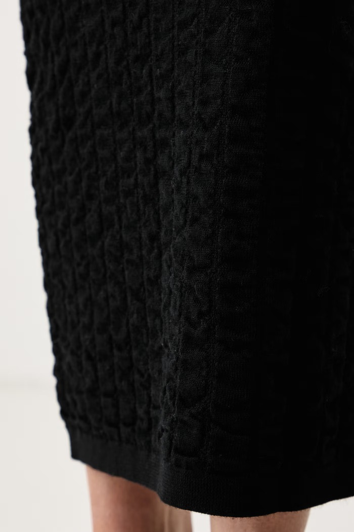 Yuzefi spódnica ołówkowa z wełny merino SHADI czarny YUZPF26.RW.KN09.01