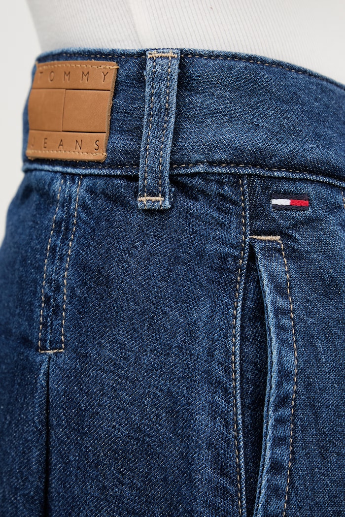 Tommy Jeans πλισέ φούστα ντένιμ σκούρο μπλε DW0DW22897