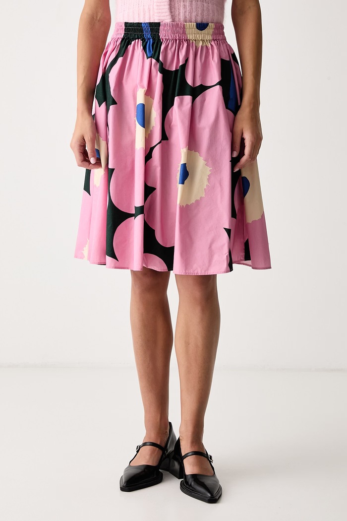 Marimekko Suknja A-kroja od pamuka roza 096310