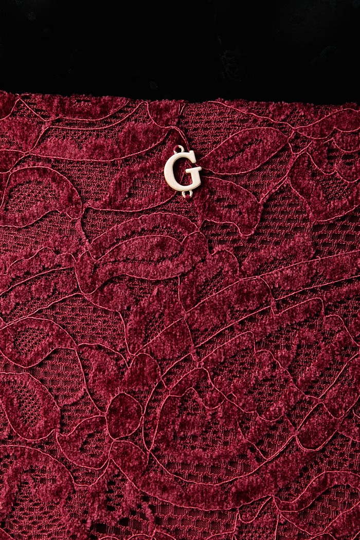 Spódnica DESIREE Guess W6BD59.K7909 bordowy