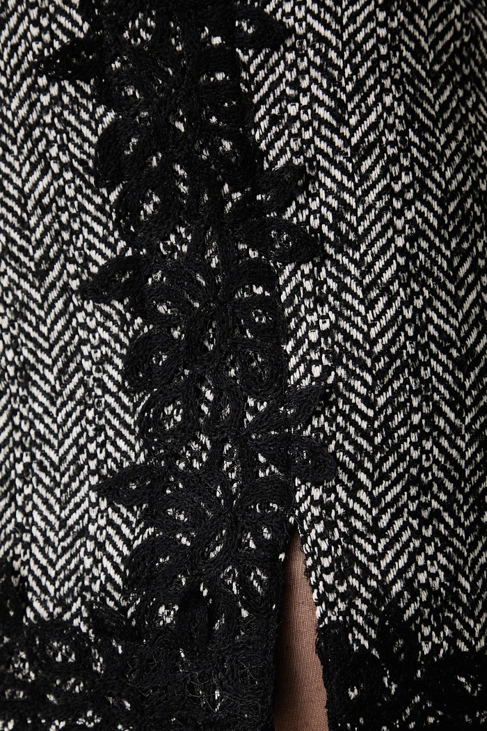 Sukňa s prímesou vlny STELLA Guess W6BD39.W4433 čierna