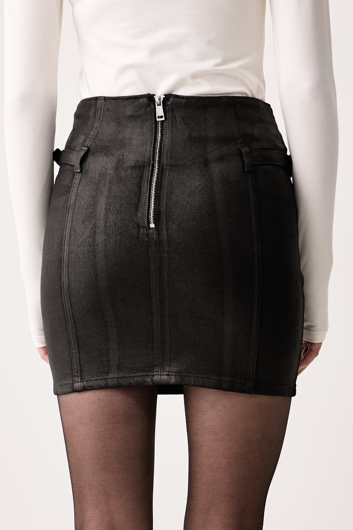 Oblečení Guess Sukně bavlněná s elastanem CLARISSA W6BD15.D2112 černá