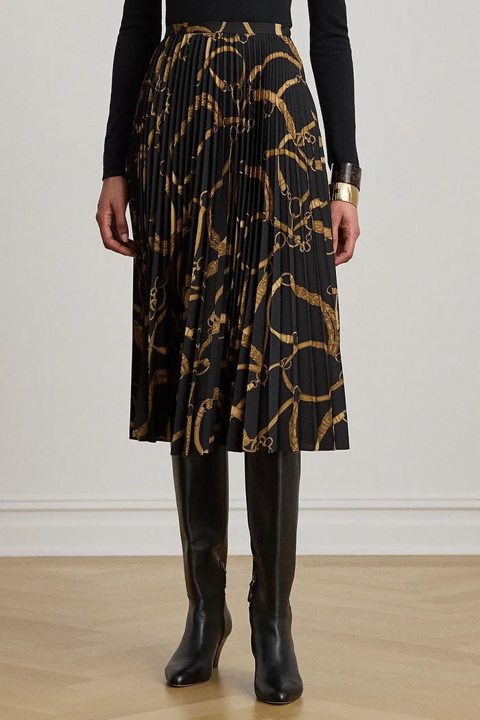 Lauren Ralph Lauren spódnica plisowana czarny 200P14015