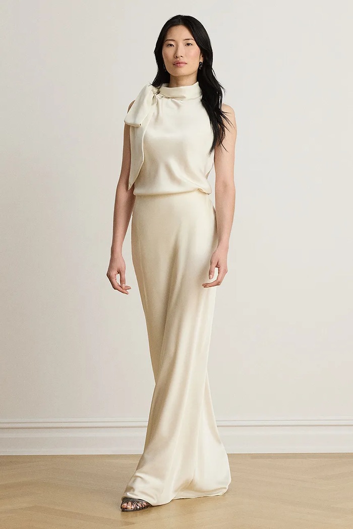 Odzież Lauren Ralph Lauren Spódnica rozkloszowana 200P13810 beżowy
