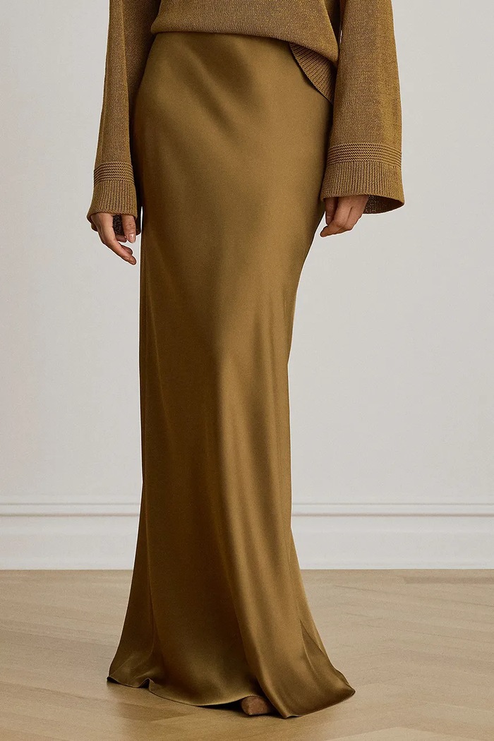 Lauren Ralph Lauren spódnica rozkloszowana brązowy 200P13810