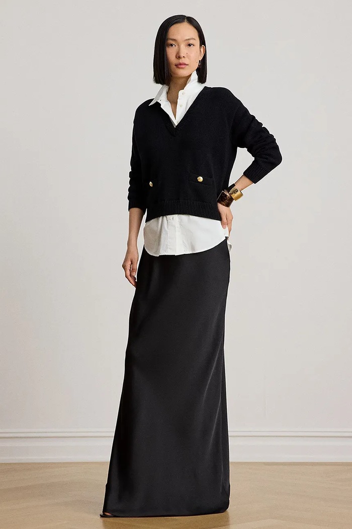 Odzież Lauren Ralph Lauren Spódnica rozkloszowana 200P13810 czarny