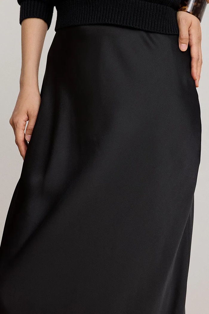 Spódnica rozkloszowana Lauren Ralph Lauren 200P13810 czarny