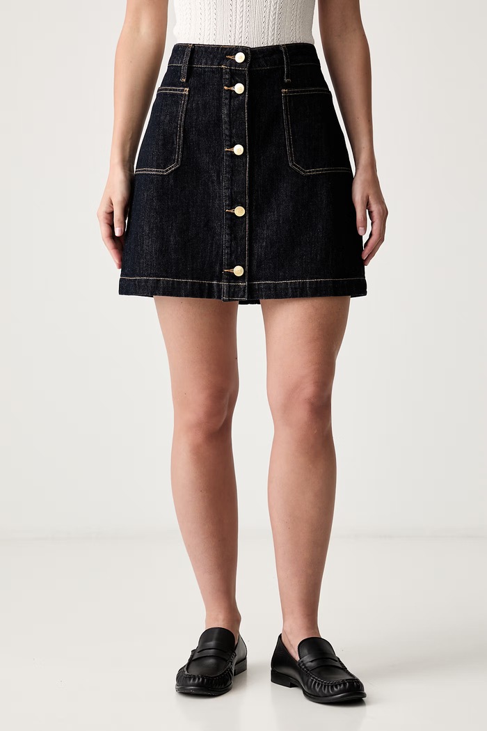 Tommy Hilfiger sukně džínová námořnická modř WW0WW50008