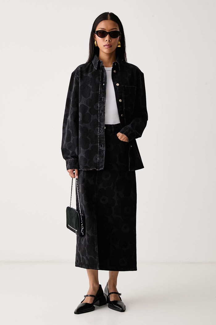 Marimekko Suknja traper 096026 crna AW26