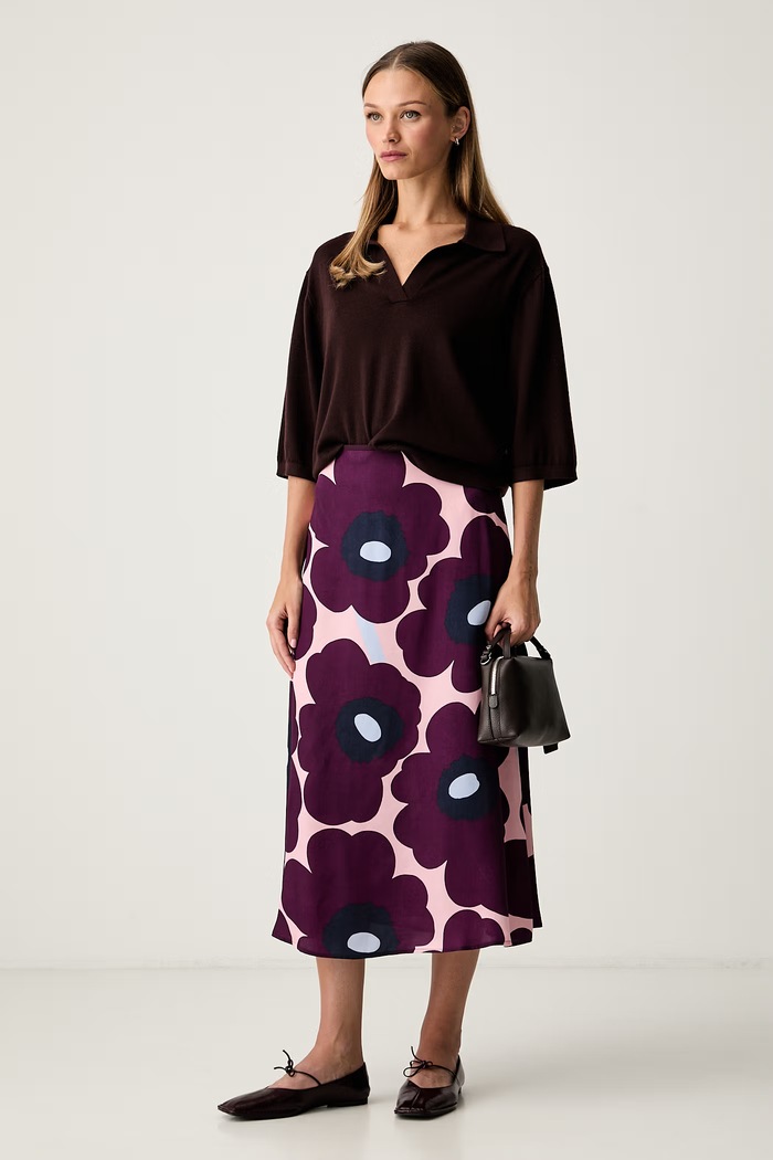 Marimekko krilo z lyocellom 095991 vijolična AW26