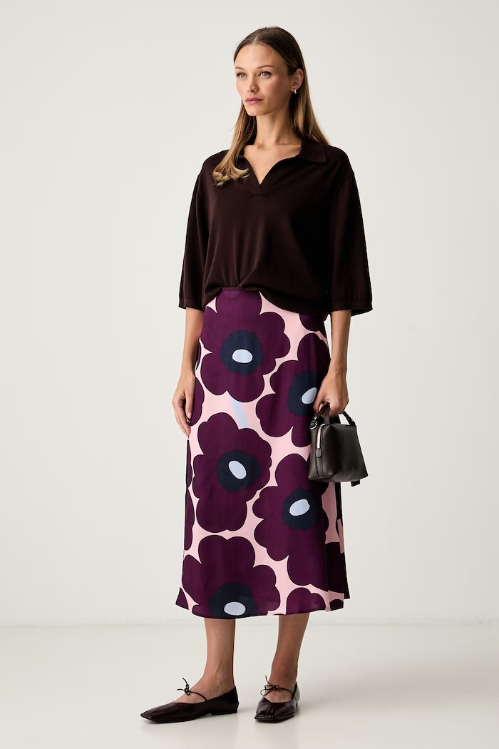 Marimekko krilo z lyocellom 095991 vijolična AW26