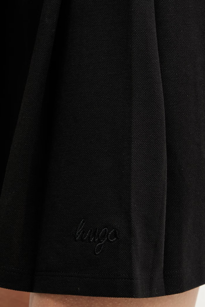 HUGO Blue κλος φούστα με βαμβάκι Nalham_B μαύρο 50564389