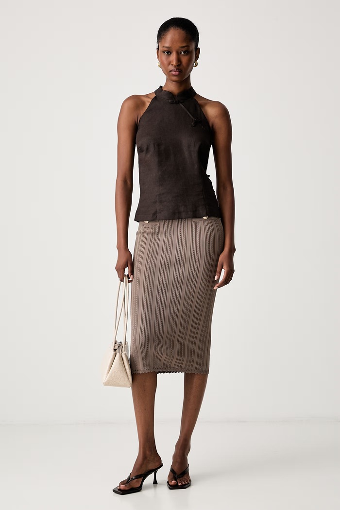 Guess плетена пола с вискоза CARMEN W6YD23.Z0974 бежов AW26