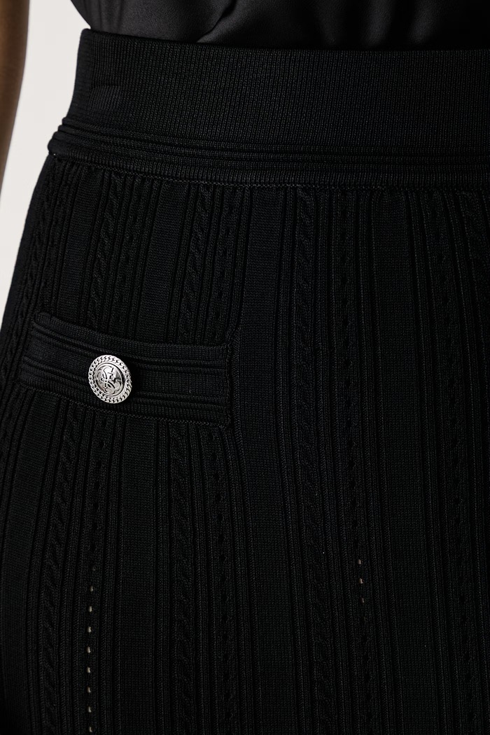 Guess πλεκτή φούστα με βισκόζη CARMEN μαύρο W6YD23.Z0974
