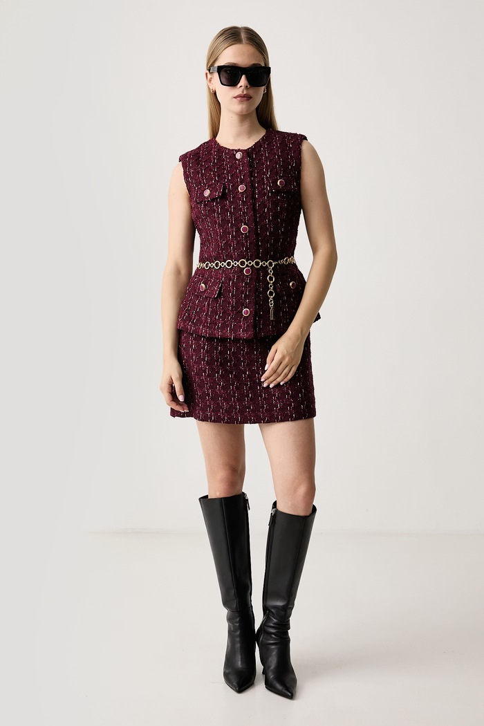 Marciano by Guess Trapez haljina GENEVE G6BD05.W4326 bordo AW26