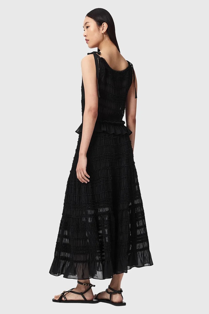 Spódnica rozkloszowana LOTUS AllSaints W083RE czarny