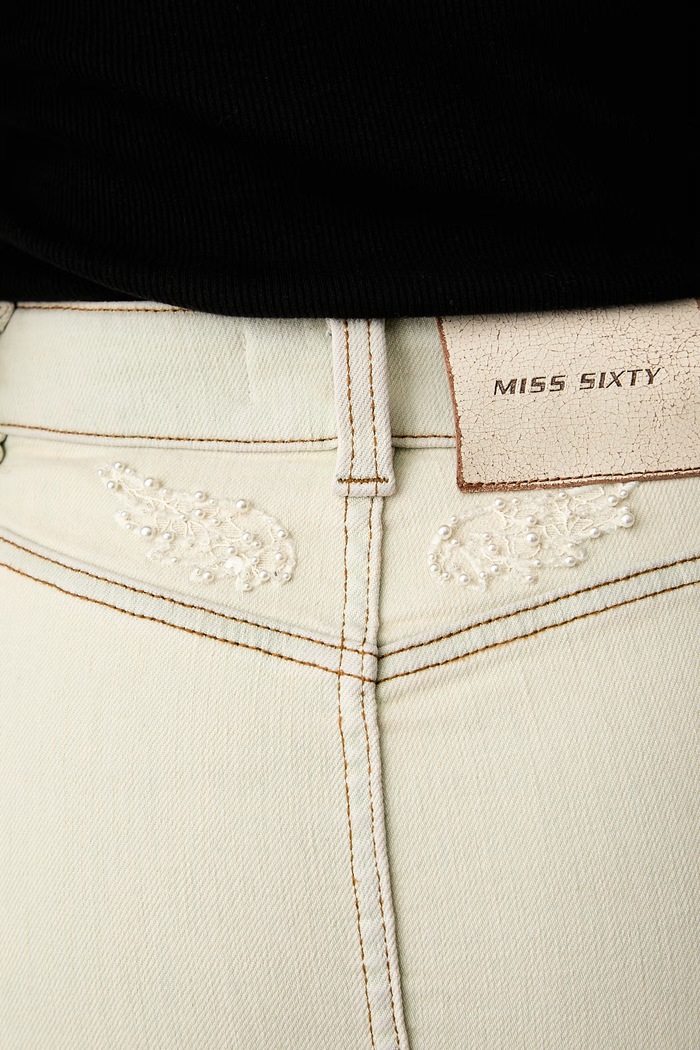 Miss Sixty spódnica jeansowa 6M2KJ04300 beżowy