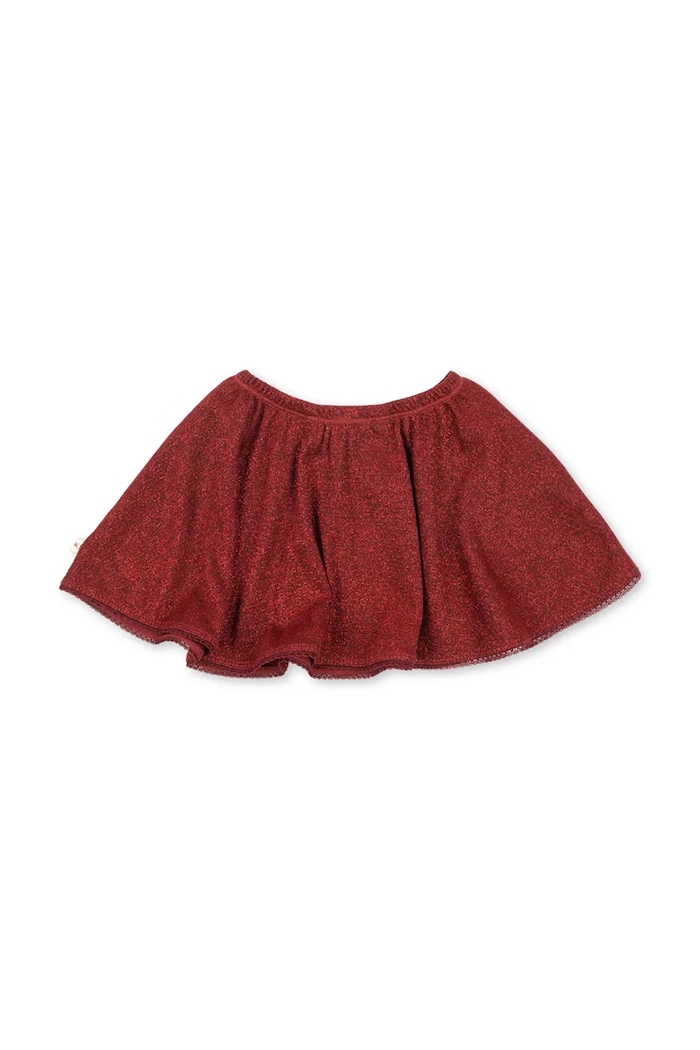 Konges Sløjd Spódnica rozkloszowana z bawełną ROLI SKIRT OCS KS106589.9BY2 bordowy AW26