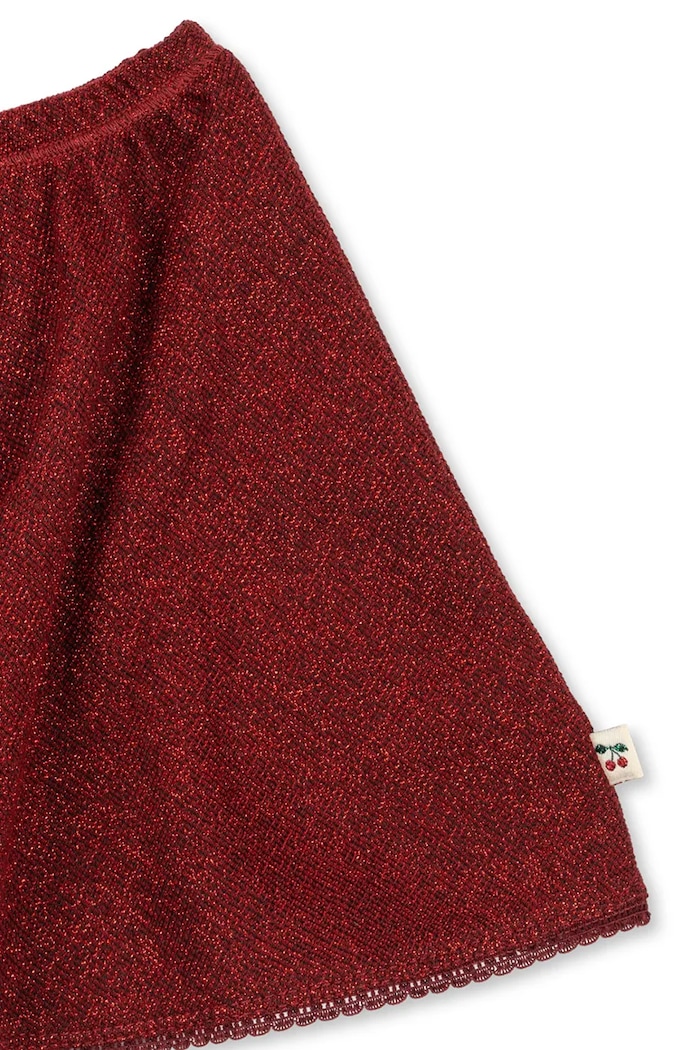 Dziewczynka Konges Sløjd Spódnica rozkloszowana z bawełną ROLI SKIRT OCS KS106589.9BY2 bordowy