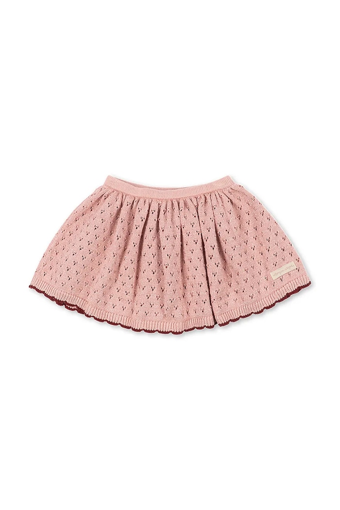 Konges Sløjd Spódnica bawełniana z elastanem HOLIDAY SKIRT KS106494.9BY2 różowy AW26