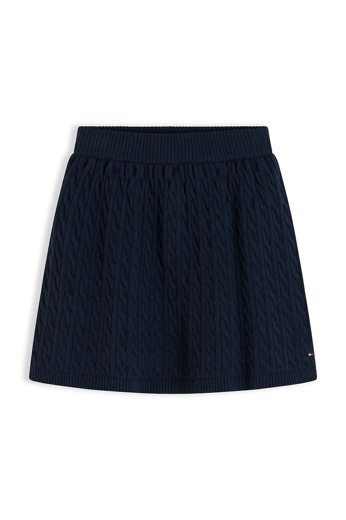 Tommy Hilfiger Spódnica rozkloszowana bawełniana KG0KG09690.9BY2 granatowy AW26
