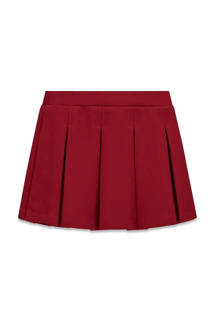 Guess Spódnica plisowana bawełniana K6BD04.K5927.9BY2 bordowy AW26
