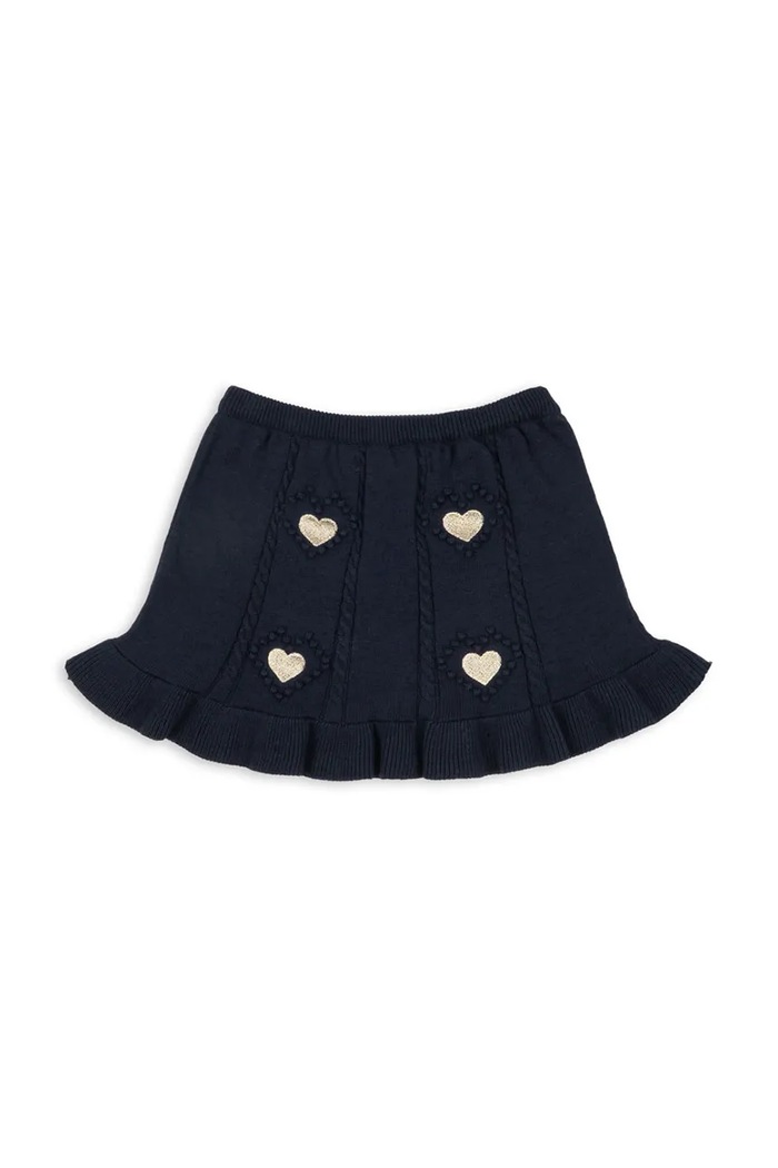 Konges Sløjd Gonna in cotone SOLEIL SKIRT GOTS KS106242.9BY2 blu navy AW26