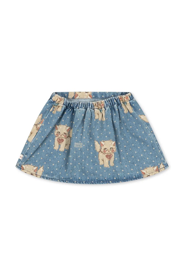Dziewczynka Konges Sløjd Spódnica bawełniana MAGOT SKIRT GOTS KS106139.9BY2 niebieski