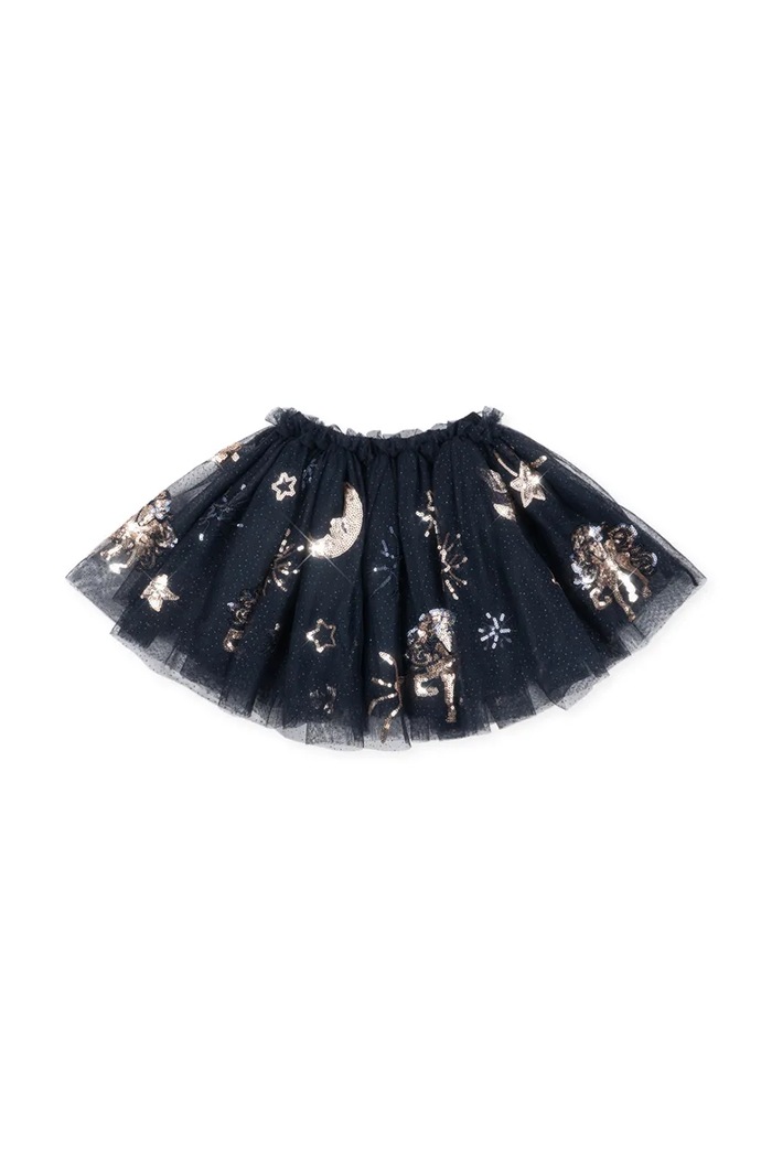 Konges Sløjd Spódnica rozkloszowana YVONNE SKIRT GRS granatowy KS106334.9BY2