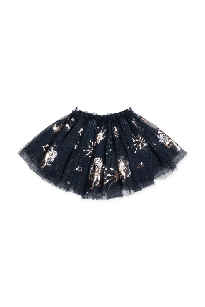 Konges Sløjd Spódnica rozkloszowana YVONNE SKIRT GRS KS106334.9BY2 granatowy AW26