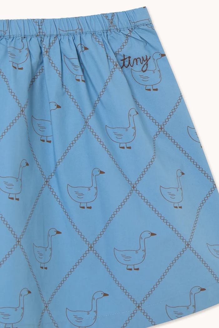 DÍVKA Tinycottons rozšířená sukně bavlněná GEESE POPLIN SKIRT AW26.232 modrá