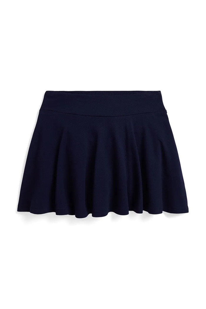 Polo Ralph Lauren Κλος φούστα βαμβακερή με ελαστάν 313965014504 σκούρο μπλε AW26