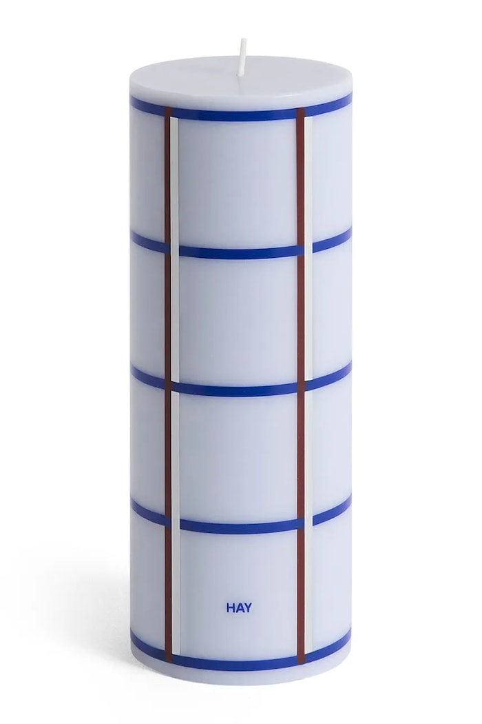 HAY Świeca dekoracyjna 20 x 8 cm niebieski AB401.A602.AV59