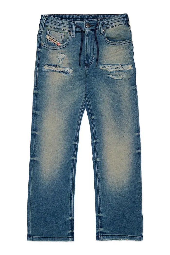 Diesel Jeansy jogger dziecięce D-KROS-J JJJ TROUSERS niebieski J02544.KXBUY