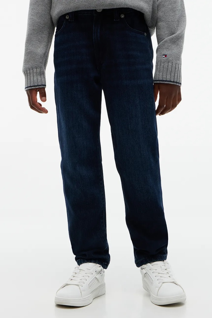 Tommy Hilfiger Jeansy straight dziecięce STRAIGHT granatowy KB0KB10685.9BY2