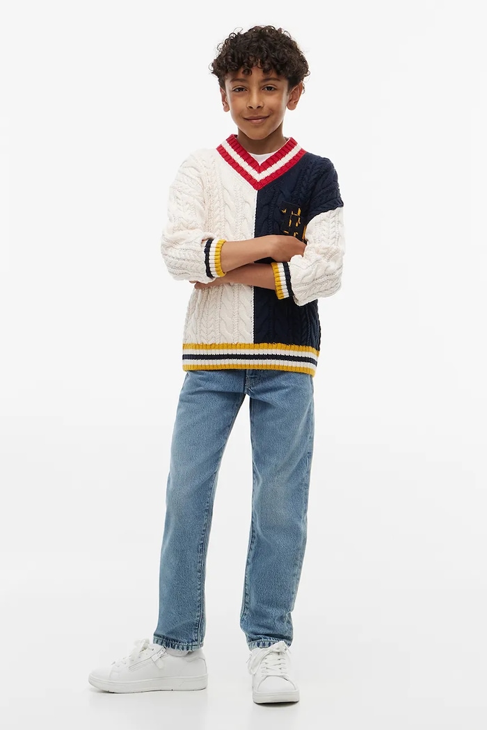Jeansy regularne dziecięce STRAIGHT Tommy Hilfiger KB0KB10762.128.176.9BY2 niebieski