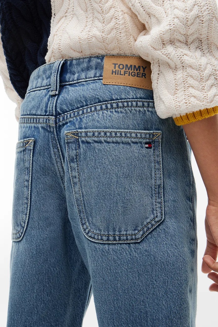 Jeansy straight dziecięce STRAIGHT Tommy Hilfiger niebieski KB0KB10762.104.122.9BY2