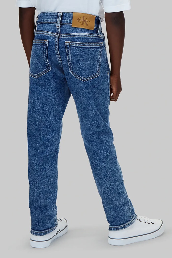 Chłopiec Calvin Klein Jeans jeansy dziecięce Dad LVCKTJC71B.9BY2 niebieski