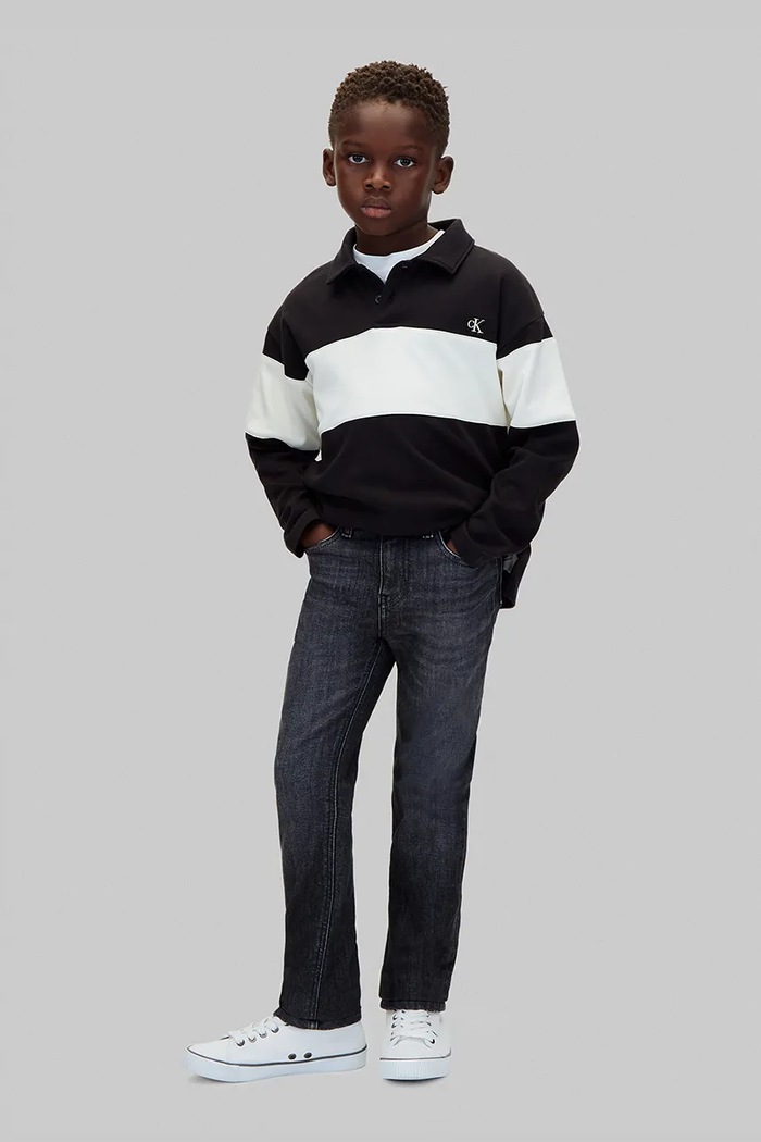 Chłopiec Calvin Klein Jeans jeansy slim fit dziecięce Slim LVCKTJC19B.9BY2 czarny