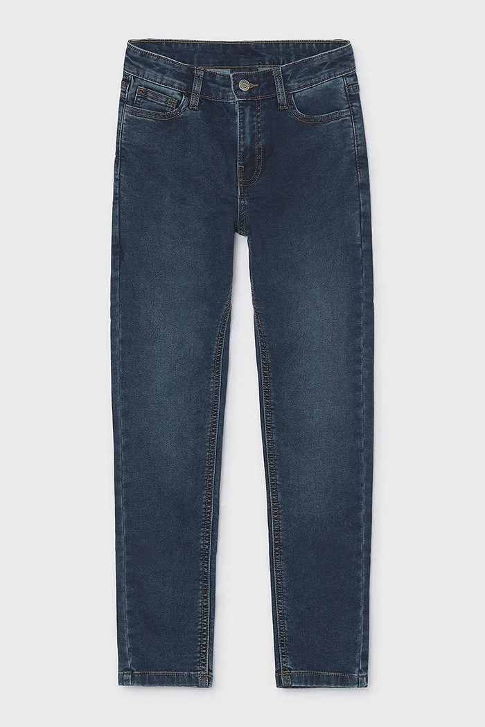 Mayoral Straight traperice za djecu soft denim plava 7509.7B.Junior.9BY2