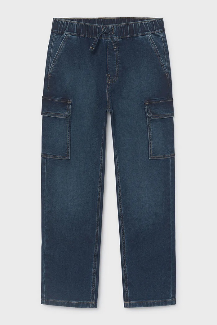 Mayoral Traperice za djecu soft denim jogger 7506.7A.Junior.9BY2 plava AW26