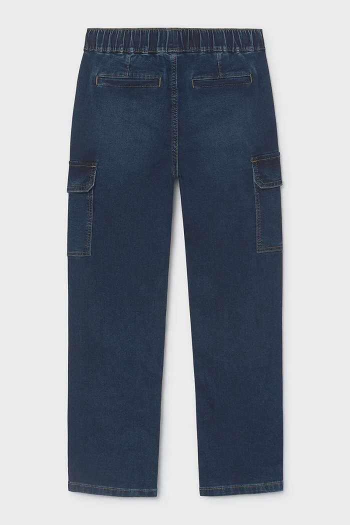 Dječaci Mayoral Traperice za djecu soft denim jogger 7506.7A.Junior.9BY2 plava
