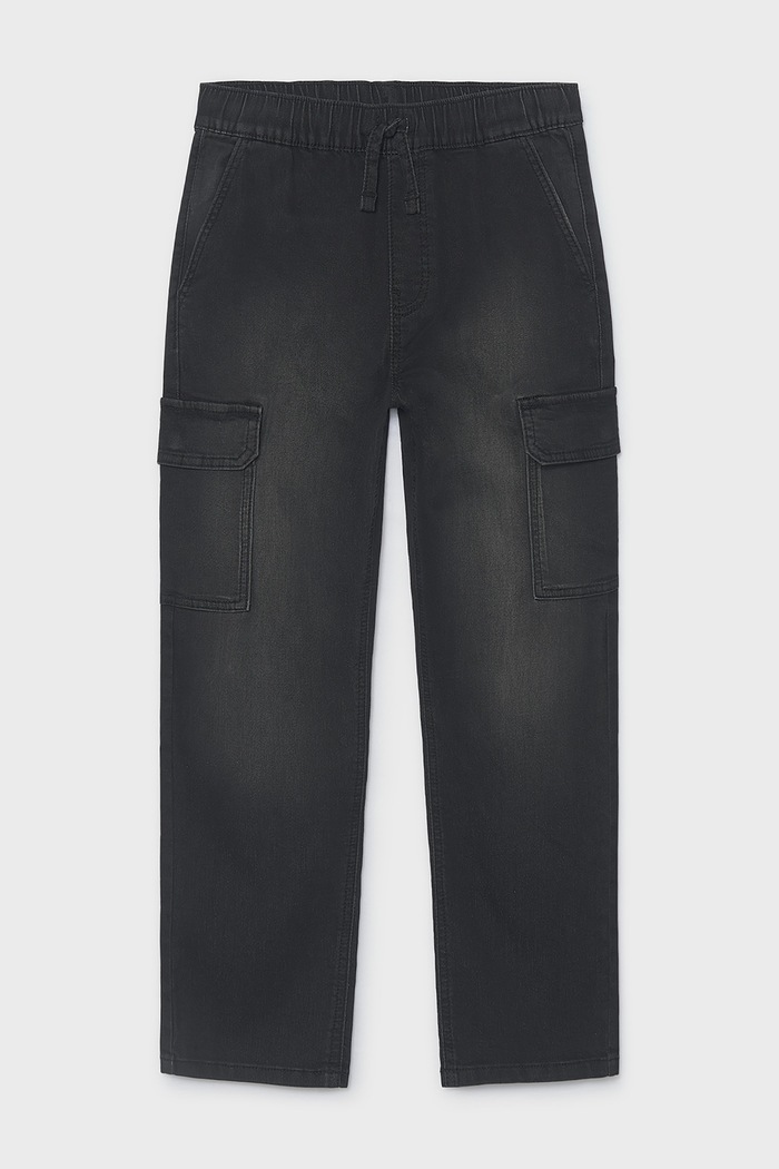 Mayoral Τζιν παιδικά soft denim jogger 7506.7A.Junior.9BY2 μαύρο AW26