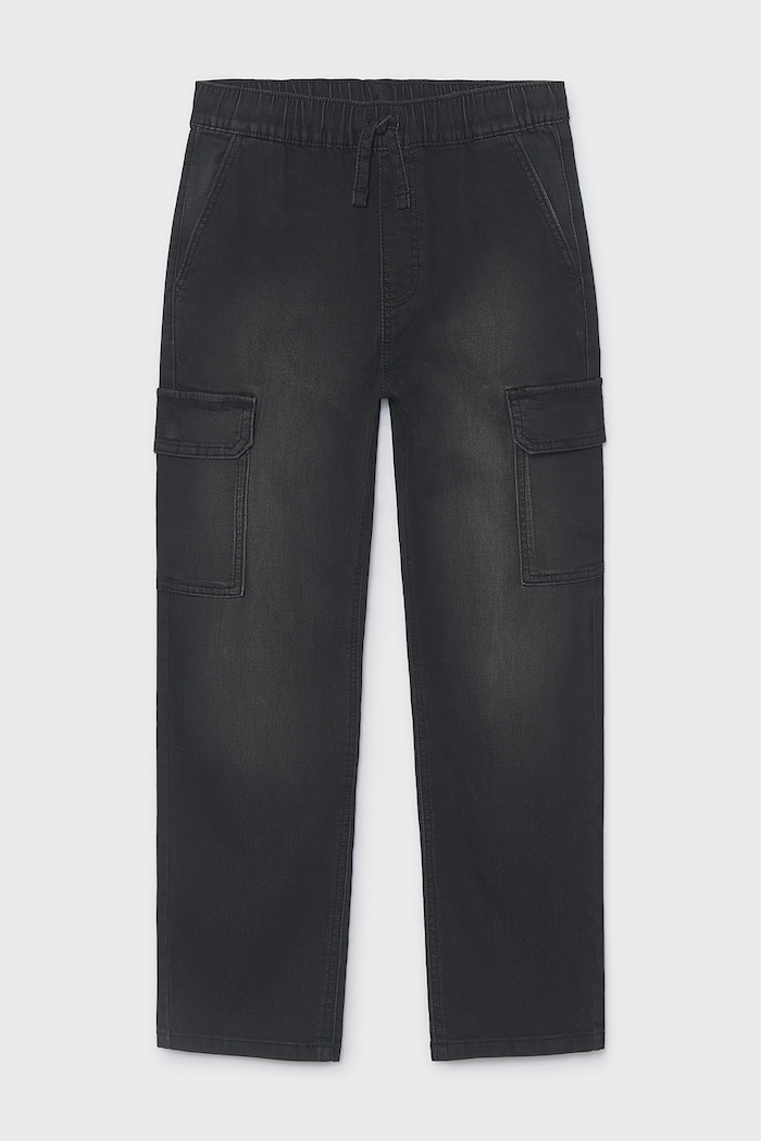 Mayoral Τζιν παιδικά soft denim jogger 7506.7A.Junior.9BY2 μαύρο AW26