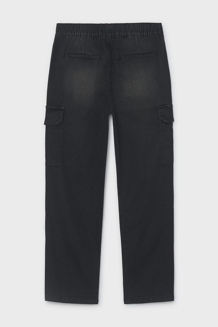 Αγορίστικα Mayoral Τζιν παιδικά soft denim jogger 7506.7A.Junior.9BY2 μαύρο