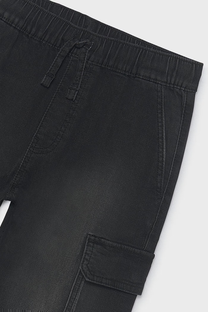Τζιν παιδικά soft denim jogger Mayoral 7506.7A.Junior.9BY2 μαύρο