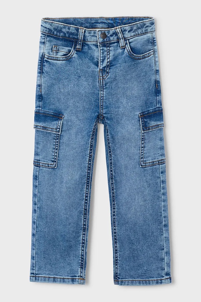Mayoral Дънки за деца soft denim cargo 4510.5E.Mini.9BY2 син AW26