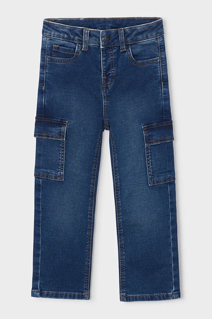 Mayoral Jeansy dziecięce soft denim cargo granatowy 4510.5E.Mini.9BY2